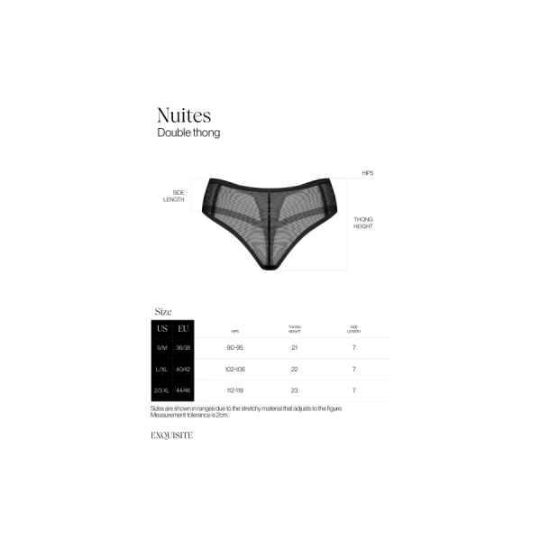 Nuites double string - Noir